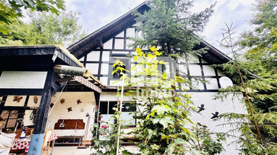 Ein- bis Zweifamilienhaus mit Einliegerwohnung, Garage + Carport in idyllischer Ortsrandlage - Seitenansicht